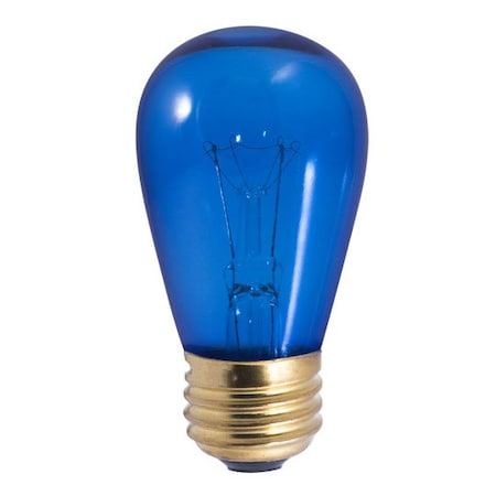Bulbrite 11-Watt S14 Transparent Blue Dimmable Incandescent Light Bulb, 25PK 861307 | Zoro